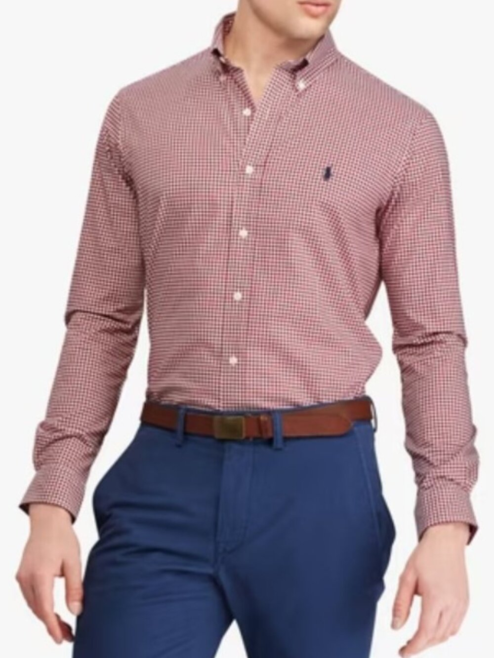 Polo Ralph Lauren Classic Fit Gingham Button-Down Shirt in Red White - Size XL